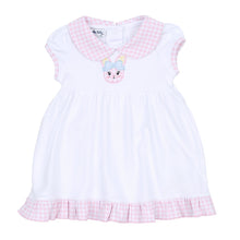  Lil' Bunny Applique Infant/Toddler Collared Dress- Pink - Magnolia BabyDress