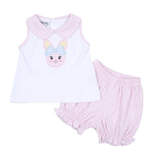 Lil' Bunny Applique Infant/Toddler Collared Short Set - Pink - Magnolia BabyShort Set