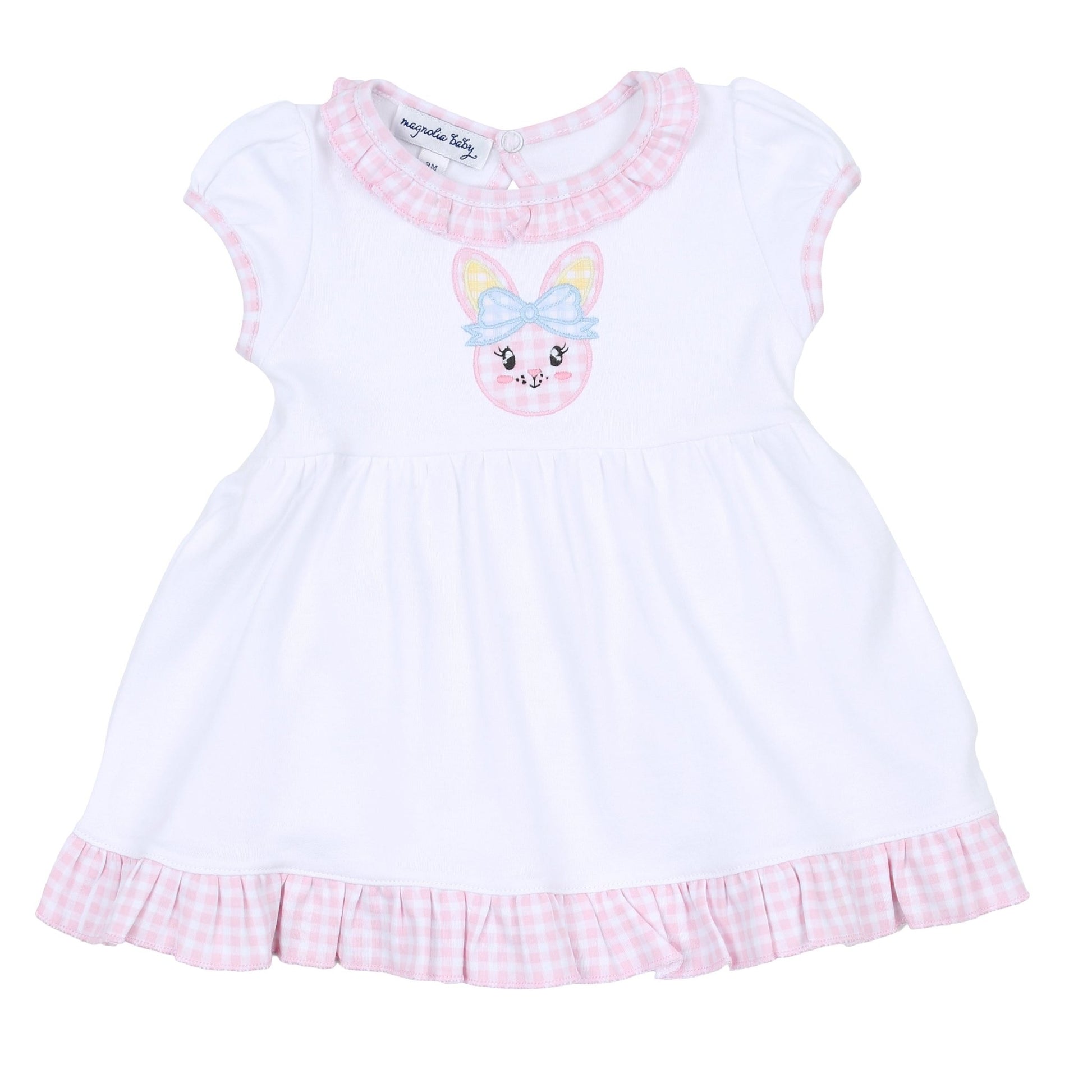 Lil' Bunny Applique Infant/Toddler Dress - Pink - Magnolia BabyDress