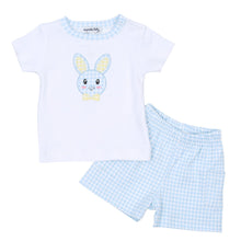  Lil' Bunny Applique Infant/Toddler Short Set - Blue - Magnolia BabyShort Set