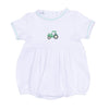 Lil' Green Tractor Embroidered Bubble - Magnolia BabyBubble