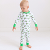 Lil' Green Tractor Long Pajamas - Magnolia BabyLong Pajamas