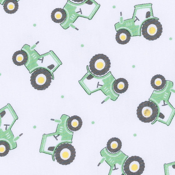 Lil' Green Tractor Long Pajamas - Magnolia BabyLong Pajamas