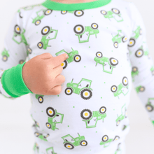  Lil' Green Tractor Long Pajamas - Magnolia BabyLong Pajamas