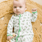 Lil' Green Tractor Print Footie - Magnolia BabyFootie