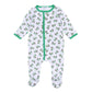 Lil' Green Tractor Print Footie - Magnolia BabyFootie