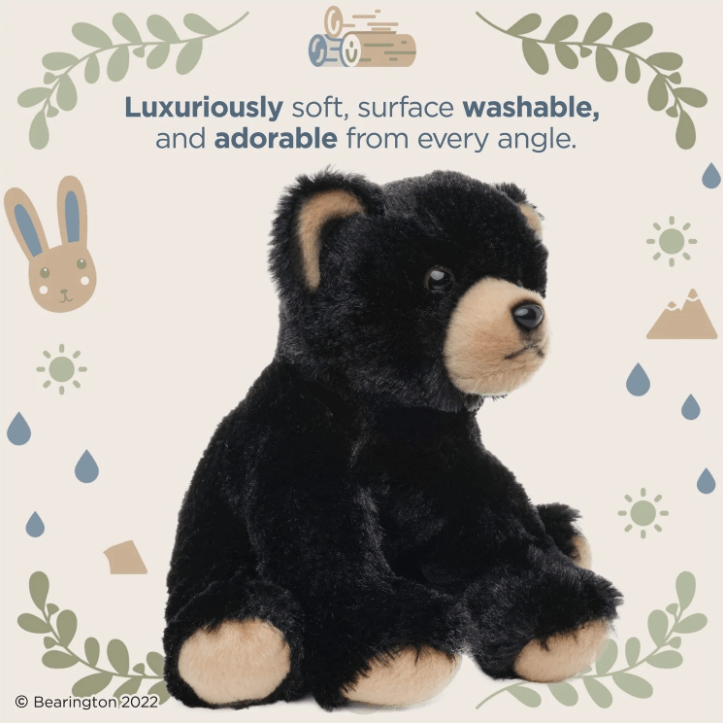 Lil' Huck Black Bear Toy - Magnolia BabySoft Toy
