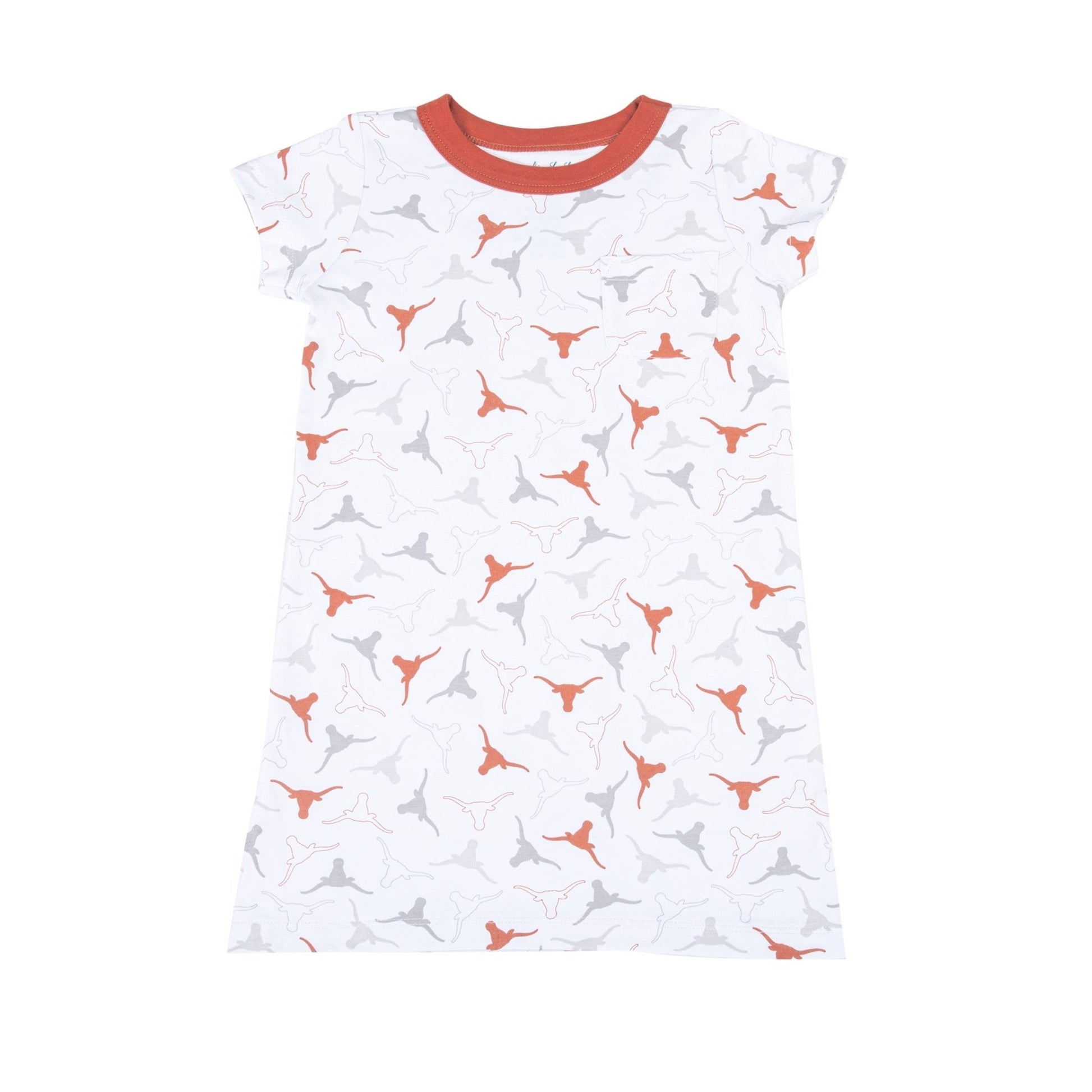 Lil' Longhorn Girl's Short Sleeve Nightdress - Magnolia BabyNightdress