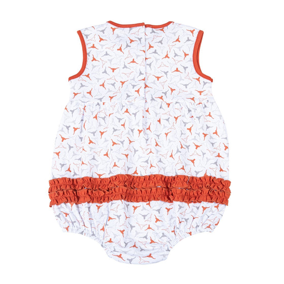 Lil' Longhorn Print Ruffle Bubble - Magnolia BabyBubble