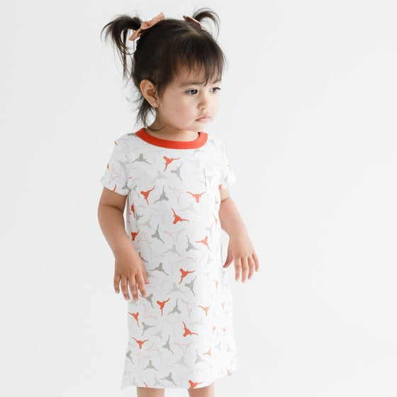 Lil' Longhorn Short Sleeve Nightdress - Magnolia BabyNightdress