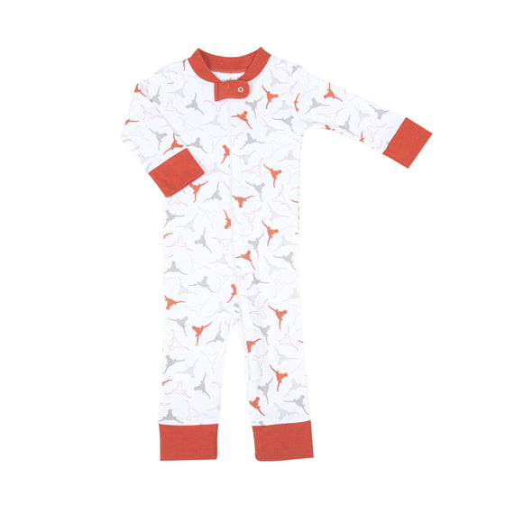 Lil' Longhorn Zip Pajamas - Magnolia BabyZipper Pajamas