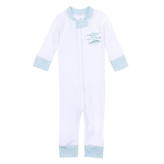 Lil' Lures Applique Zip Pajamas - Magnolia BabyZipper Pajamas