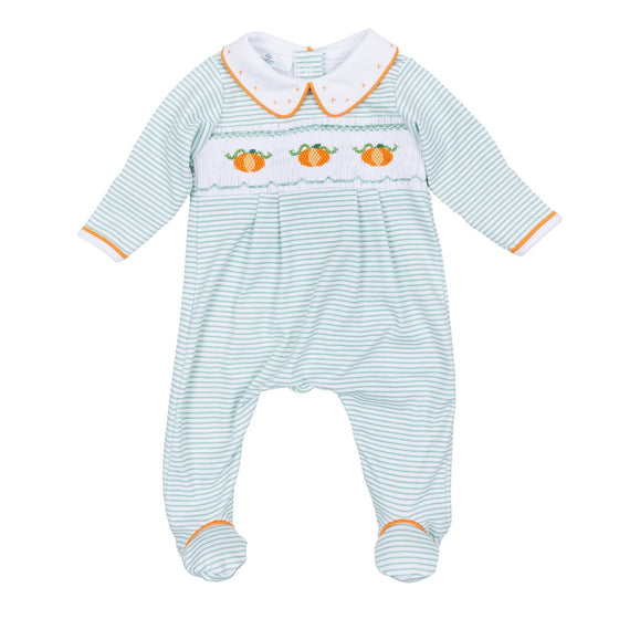 Lil' Pumpkin Classics Smocked Boy Footie - Magnolia BabyFootie