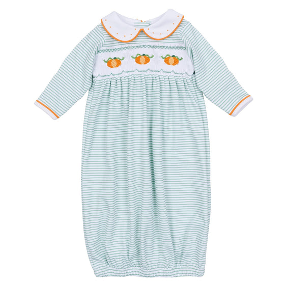 Lil' Pumpkin Classics Smocked Gathered Gown - Magnolia BabyGown
