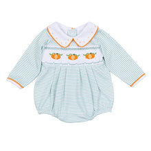  Lil' Pumpkin Classics Smocked Long Sleeve Boy Bubble - Magnolia BabyBubble