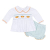 Lil' Pumpkin Classics Smocked Long Sleeve Diaper Cover Set - Magnolia BabyDiaper Cover