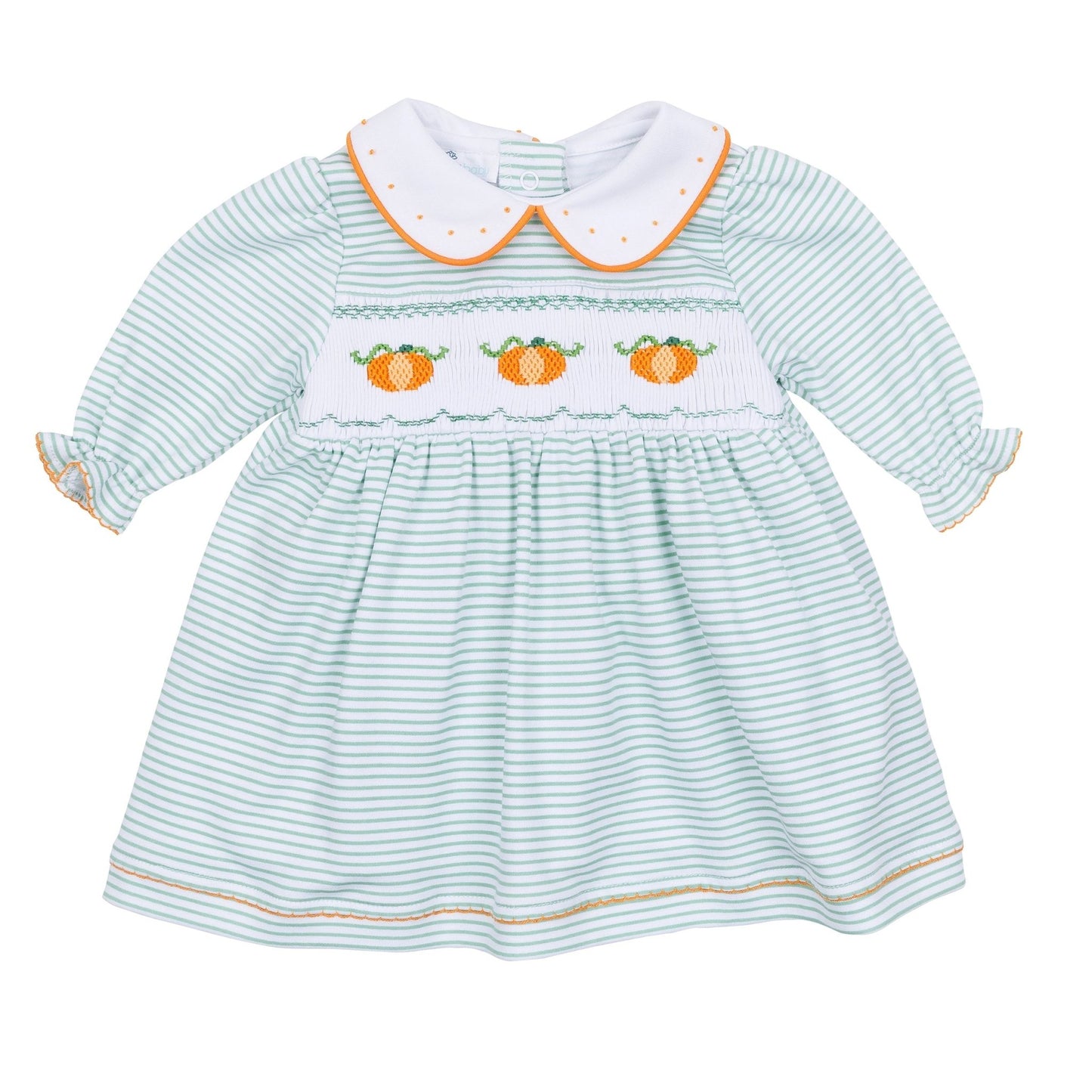 Lil' Pumpkin Classics Smocked Long Sleeve Dress - Magnolia BabyDress