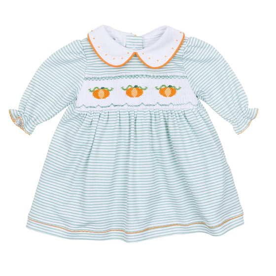Lil' Pumpkin Classics Smocked Long Sleeve Dress - Magnolia BabyDress