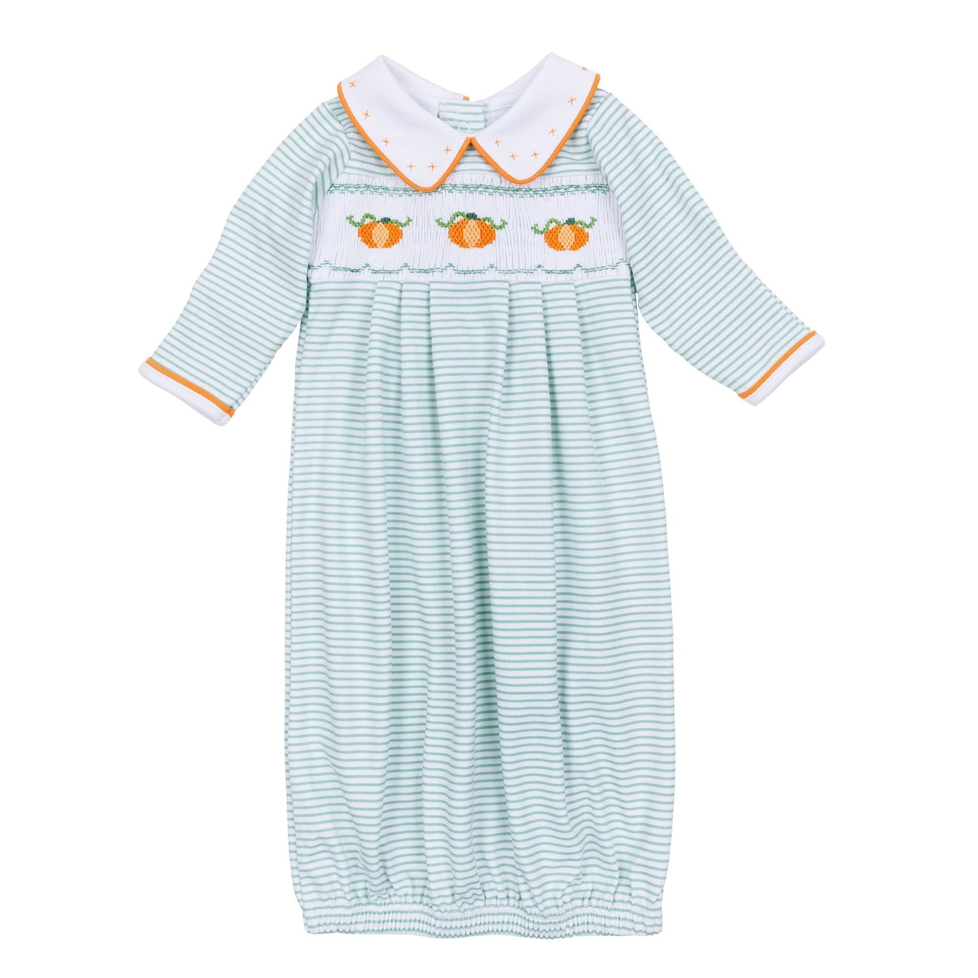 Lil' Pumpkin Classics Smocked Pleated Gown - Magnolia BabyGown