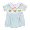 Lil' Pumpkin Classics Smocked Short Sleeve Boy Bubble - Magnolia BabyBubble
