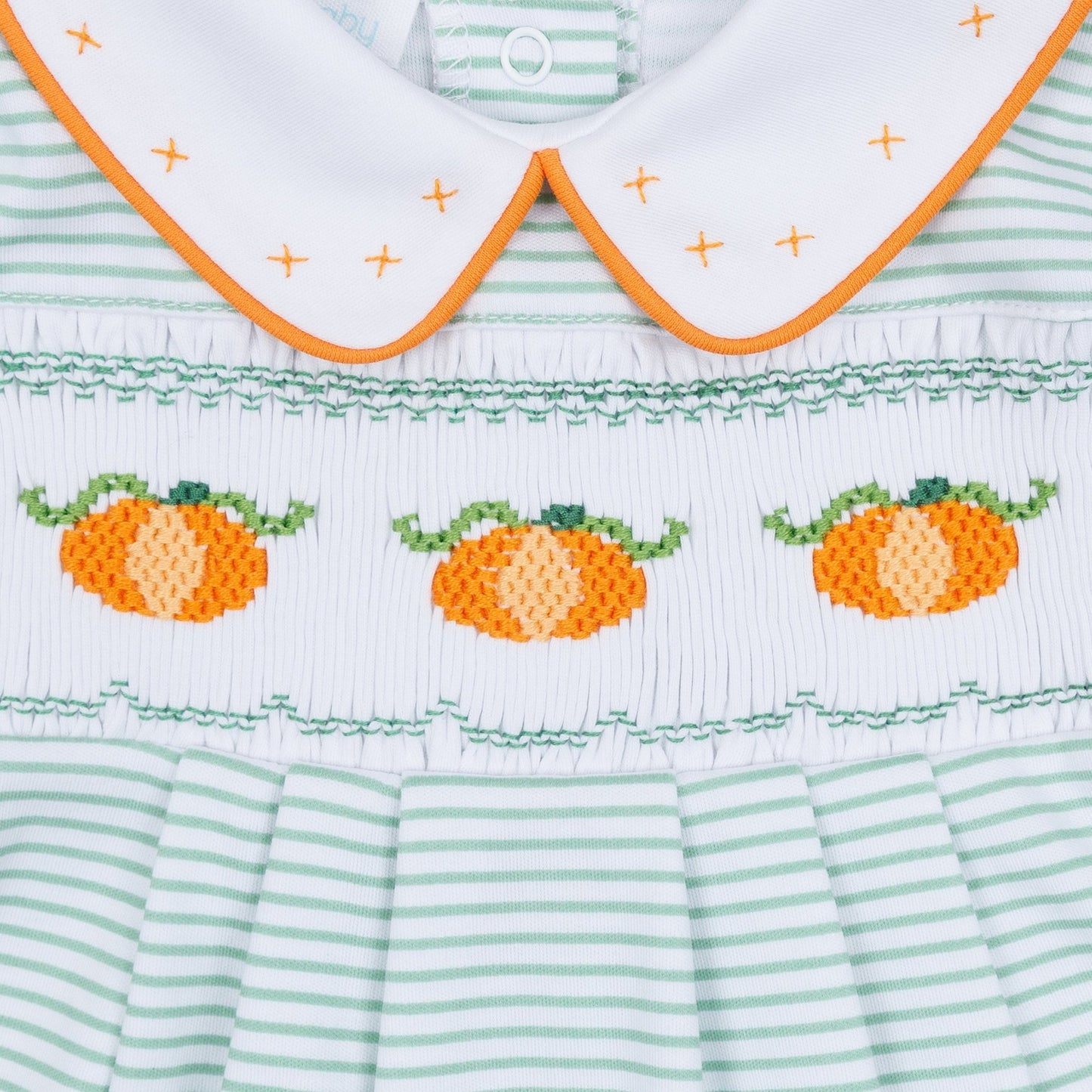 Lil' Pumpkin Classics Smocked Short Sleeve Boy Bubble - Magnolia BabyBubble