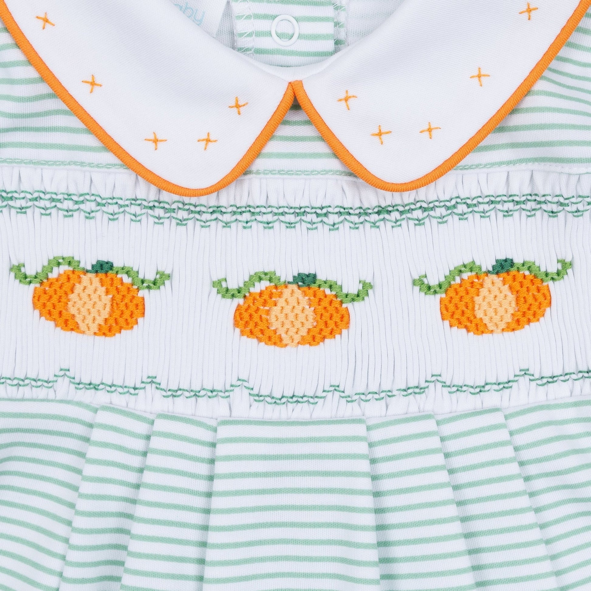 Lil' Pumpkin Classics Smocked Short Sleeve Boy Bubble - Magnolia BabyBubble
