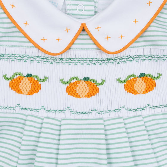 Lil' Pumpkin Classics Smocked Short Sleeve Boy Bubble - Magnolia BabyBubble