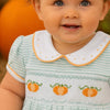 Lil' Pumpkin Classics Smocked Short Sleeve Girl Bubble - Magnolia BabyBubble