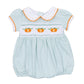 Lil' Pumpkin Classics Smocked Short Sleeve Girl Bubble - Magnolia BabyBubble