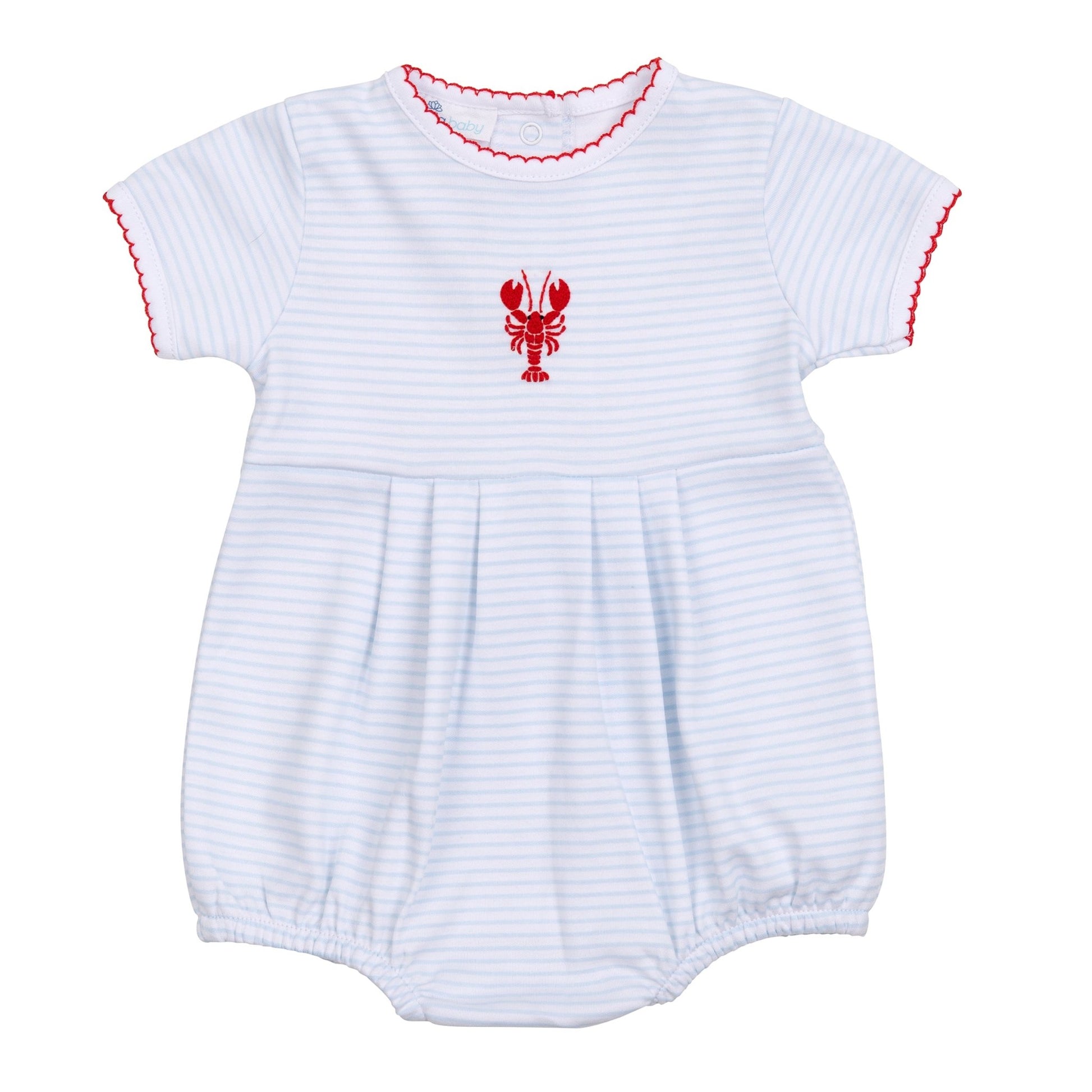 Lil' Snappers Hand-Embroidered Boy Bubble - Lobster - Magnolia BabyBubble