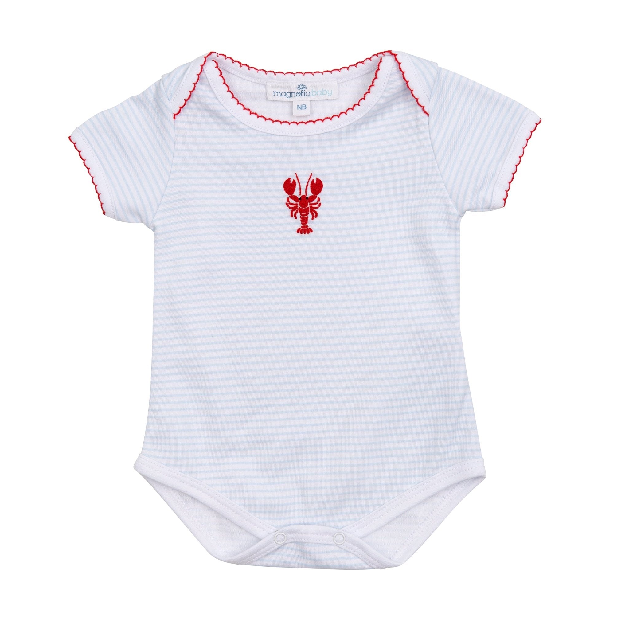 Lil' Snappers Hand-Embroidered Lobster Bodysuit - Magnolia BabyBodysuit