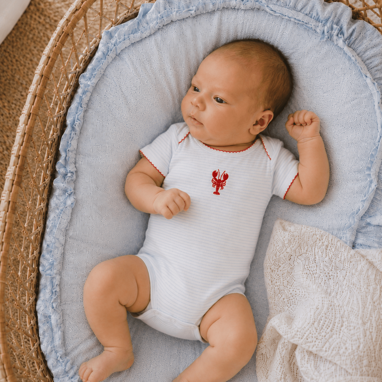 Lil' Snappers Hand-Embroidered Lobster Bodysuit - Magnolia BabyBodysuit