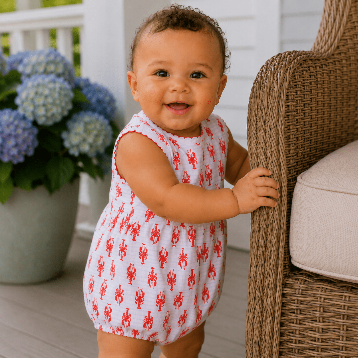 Lil' Snappers Print Bubble - Lobster Red - Magnolia BabyBubble