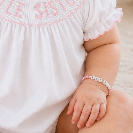 Little Sister Pink Bead Bracelet