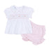 Lillian Smocked Ruffle Diaper Cover Set - Pink - Magnolia BabyDiaper Cover