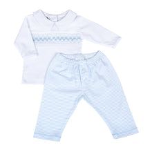  Lilly and Logan Smocked 2pc Pant Set - Blue - Magnolia Baby2pc Pant Set