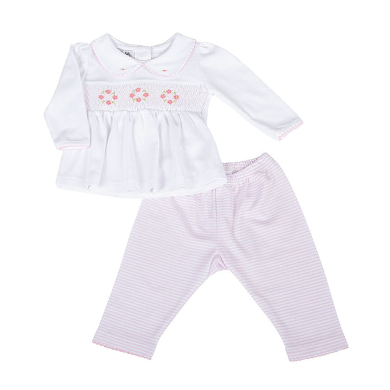 Lilly and Logan Smocked 2pc Pant Set - Pink - Magnolia Baby2pc Pant Set