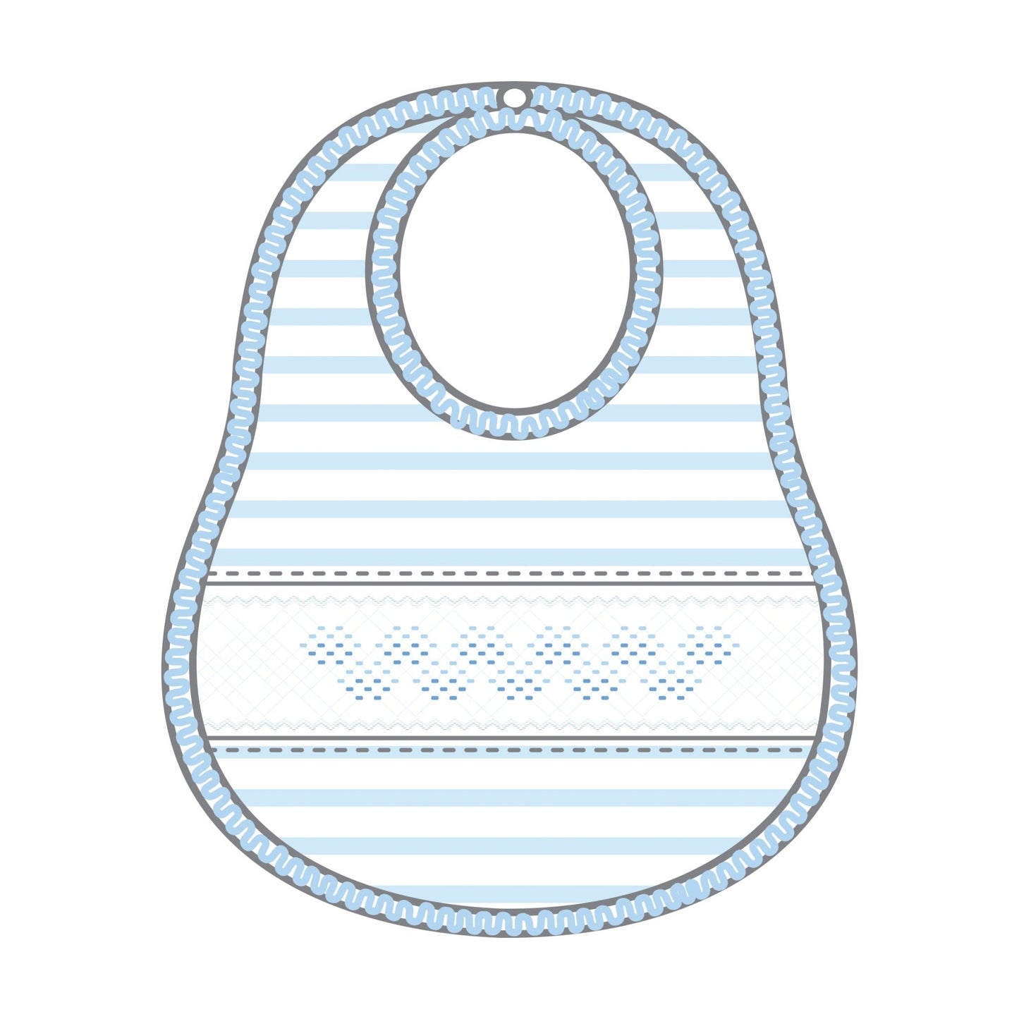 Lilly and Logan Smocked Bib - Blue - Magnolia BabyBib