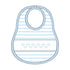 Lilly and Logan Smocked Bib - Blue - Magnolia BabyBib