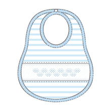  Lilly and Logan Smocked Bib - Blue - Magnolia BabyBib