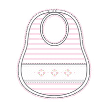  Lilly and Logan Smocked Bib - Pink - Magnolia BabyBib