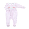 Lilly and Logan Smocked Footie - Pink - Magnolia BabyFootie