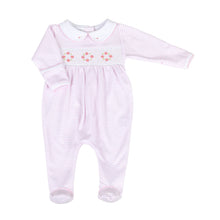  Lilly and Logan Smocked Footie - Pink - Magnolia BabyFootie