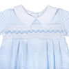 Lilly and Logan Smocked Long Sleeve Bubble - Blue - Magnolia BabyBubble