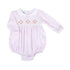 Lilly and Logan Smocked Long Sleeve Bubble - Pink - Magnolia BabyBubble