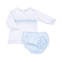  Lilly and Logan Smocked Long Sleeve Diaper Cover Set - Blue - Magnolia BabyDiaper Cover