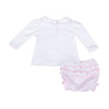 Lilly and Logan Smocked Long Sleeve Diaper Cover Set - Pink - Magnolia BabyDiaper Cover