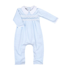  Lilly and Logan Smocked Playsuit - Blue - Magnolia BabyPlaysuit