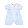 Lilly and Logan Smocked Short Playsuit - Blue - Magnolia BabyShort Playsuit