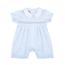  Lilly and Logan Smocked Short Playsuit - Blue - Magnolia BabyShort Playsuit